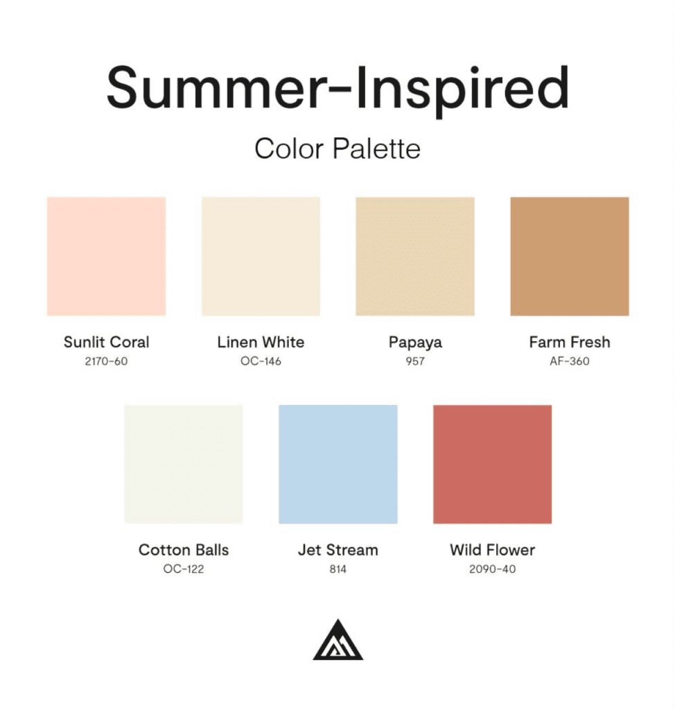Benjamin Moore Summertime Colors.